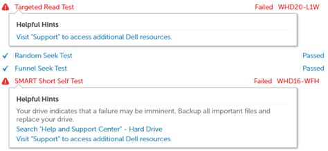 dell hard drive self test failed|dell short self test failed.